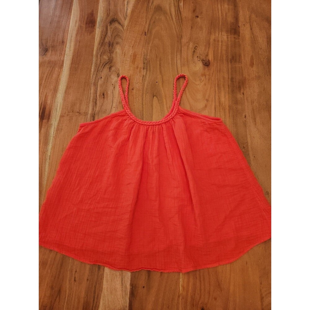 Double Gauze Boho Tank Top Red Women's Size Medium EUC